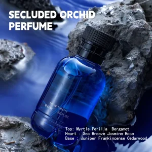 60ml Business Blue Clear Bottle Black Cap Floral Scent Long Lasting Fragrance Factory Supply
