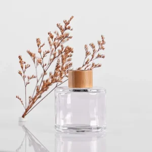 60ml Clear Round Glass Reed Diffuser Bottle with Screw Cap