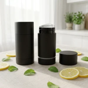 75ml 75g 2.5oz Empty Twist Up Deodorant Container Matte Black Screw Cap Solid Perfume Lotion Bar Lipstick Containers Blush Made