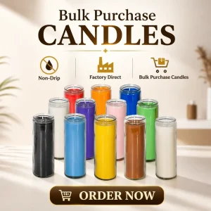 7days Scent Religious Candle 8 Inches Tall Pillar Prayer Church Candles Private Label Candle