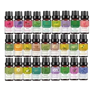 86 Flavors 10ml 100% Pure Plant Organic Essential Oil for Aroma Diffuser Humidifier Candle Making Bath Balls and Body Massage