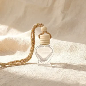 8ml Car Fragrance Pendant Empty Perfume Glass Bottle Screw Cap Screen Printed Hanging Diffuser Air Freshener with Reed Diffuser