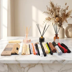 9cm x 3mm Black Fiber Diffuser Sticks for Aromatherapy Fragrance Oil