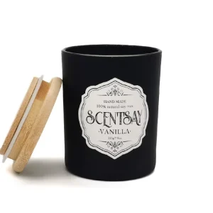 A03M Matt Tumbler Scented Candles Bamboo Lid Customized Logo Meditation Candle Home Use for Holidays