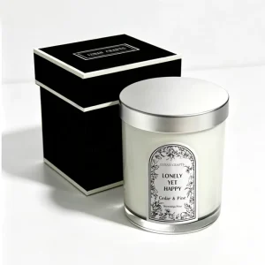 A03T Transparent Glass Aromatherapy Candle with Iron Lid French Minimalist Home Decoration