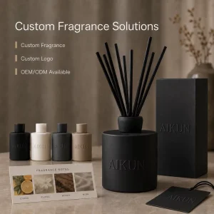 AIKUN Adjustable 30 60 90 Days Fragrance Duration Custom Stable Release Luxury Home Fragrance Diffuser For Corporate Gifting