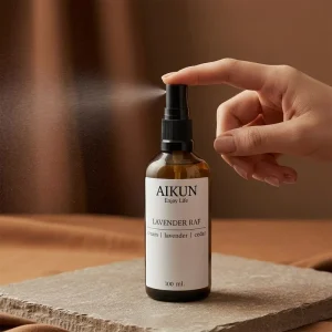 AIKUN Amber Plastic Reusable OEM Label Long Lasting Odor Neutralizer Air Freshener Linen Deodorizer Room Spray for Retail Bulk