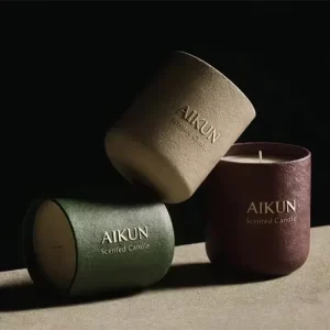 AIKUN Classic Gift Box Customizable Warm Home Decor Cozy Atmosphere Long Burning Fragrance Soy Wax Scent Candle