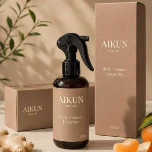 AIKUN Commercial Supply Custom Logo Refillable Leakproof Custom Logo Room Spray for Apartment Living Room Use