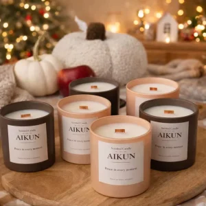 AIKUN Elegant Office Decor Long Lasting Burn Relaxing Fragrance Customizable Aromatherapy Candle Gift Set