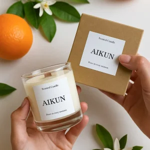 AIKUN Factory Bulk OEM Private Label Manufacturer Aromatherapy Candle Scented Candles for Home Bedroom Spa Wellness Decor