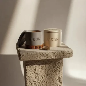 AIKUN Factory Direct Export Personalized Handmade Ceramic Scented Candle With Original Designs for Hotel Gifts