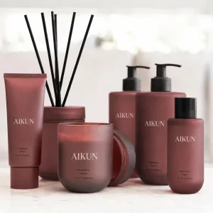 AIKUN Factory Direct Small Batch Reed Diffuser Candle Set With Room Spray for Fast Repeat Home Fragrance Supply