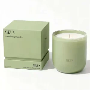 AIKUN Novelties Customized Box Aromatherapy Luxury Candles Custom Tea Rose Soy Wax Glass Fragrance Aroma Scented Candle
