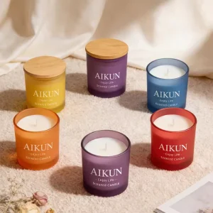 AIKUN Wax Gift Box Custom Logo ODM Fragrance Candles for Souvenir Shop Boutique Hotel Factory Manufacturer Direct