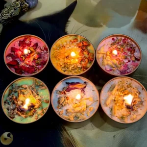 Advanced Sense Tin Can Aromatherapy Candle Handmade Cylindrical Fruity Scent Dried Flower Soy Wax Wedding Christmas Home Decor