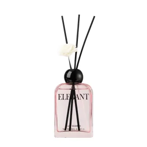 Aesthetic 100 200ml Empty Reed Diffuser Glass Bottle with Black Lid Nordic Style Home Fragrance Bottle with Sola Flower Reeds