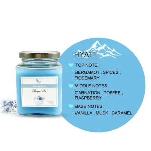 Air Freshener Gel Fragrance Odor Eliminating Household Solid Perfume with Glass Bottle 180g