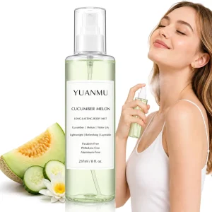 Alcohol Free Acne Treatment Skin Whitening Cucumber Melon Long-Lasting Fragrance Body Mist for Women Men