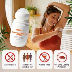 Alcohol Free Clear Body Roll on Extra Strong Antiperspirant Roll on with Intense Aroma Heavy Duty Long Lasting Deodorant