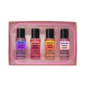 Alcohol Free Subtle Lingering Perfume Gift Set Herbal Fragrance Body Mist Body Spray Oil Perfume for Women Men