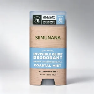 Aluminum Free Men’s Deodorant All Day Odor Control Non Staining Natural Sensitive Skin Formula