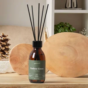 Amber Glass Bottle Eco-Friendly Reed Diffuser Home Fragrance for Home and Office