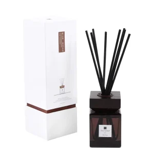 Amber Glass Bottle Factory Direct Sale Wooden Lid Oil Diffuser Home Aroma 100ml Luxury Reed Diffuser