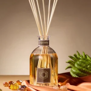 Amber Polygon Glass Reed Diffuser Bottles 100ml 150ml with Sticks