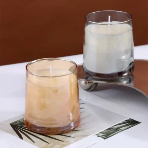 Amber Soy Wax Scented Glass Candle Jars with Lids Private Label Holiday & Diwali Custom Logo and Packaging
