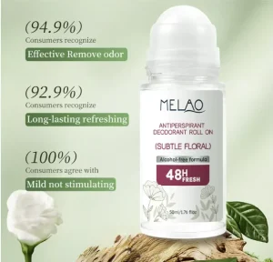 Antiperspirant Deodorant Refreshing Long Lasting Floral Scent Underarm Odor Neutralizing Portable 50ml Roll On Body