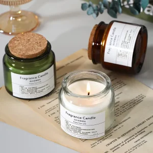 Aromatherapy Candle Cork Cup Shape Smokeless Soybean Mixed Wax Indoor Wedding Favors