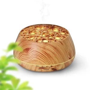 Aromatherapy Humidifier 400ml Wood Grain Smart Electric Ultrasonic Essential Oil Aroma Diffuser for Home Office