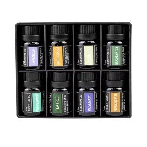 Aromatherapy Pure Essential Oil Kit with Sandalwood and Lavender, Therapeutic Grade, 10ml Bottles, for Skin Massage