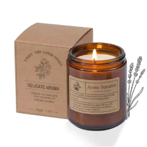 Aromatherapy Scented Soy Wax Candles Glass Gift Box Father’s Day Diwali Holiday Fragrance Set Handmade Environment Friendly