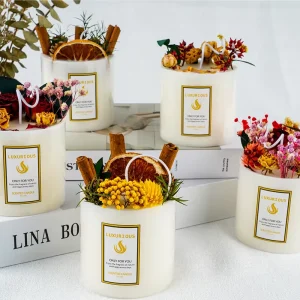 Aromaticas Eco-friendly Soy Wax Healing Scented Custom Flower Infused Chakra Candle Holiday Diwali Bars Pillar Shape