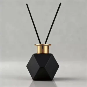 Arovi Elegant Black 200ml Premium Reed Essential Oil Diffuser for Home Office and SPA Decoration and Air Refreshing