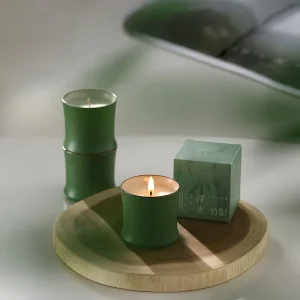 Bamboo Nodes Decorative Scented Soy Candles Ceramic Candle for Christmas Gifts