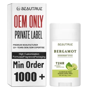 Bergamot Deodorant Stick Underarm Odor Deodorant Cream Solid Antiperspirant Lotion Long Lasting Fresh Gentle Scent