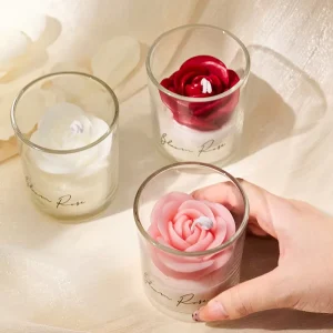 Best selling Rose scented Soybean Blended Wax Handmade Candle Europe Americaperfect Holiday Birthday Gift Aromatherapy