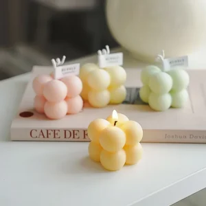 Bestseller Bubble Scented Candle Multi Color Decorative Candles in PET Box for Luxury Home Fragrance Aesthetic Room Decor