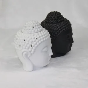 Big Buddha Head Essential Oil Burner Ceramic Wax Melt Burner for Home Decoration for Spring and Summer Seasons