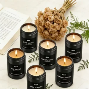 Black Cup Scented Candles Household Scented Candles Natural Soybean Essential Oil Souvenir Premium Fragrance