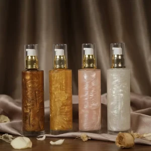 Body Oil Gel Moisturizing Nourish Multiple Flavors and Fragrances Lotion Private Label Scented Shimmer Oil