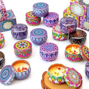 Bohemian Style Handmade Aromatherapy Candles Valentine’s Day Highly Scented Long Burning Smokeless Romantic Atmosphere