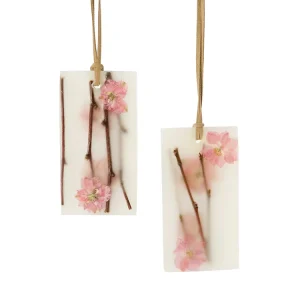 Botanical Pink Sakura Hanging Scented Wax Wardrobe Fragrance Sachet