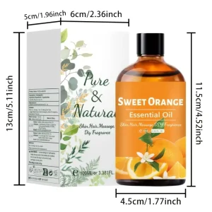 Brightening Mood Lifting Cold Pressed Sweet Orange Essential Oil 100% Pure Plant Eco Friendly for Skin Care Fragrance Massage