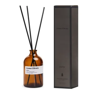 Brown Minimalist Reed Diffuser Set with Natural Essential Oil Fragrance for Home, Bedroom, and Office