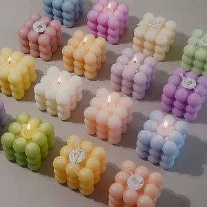 Bubble Cube Aromatherapy Candles Home Fragrance Decoration Handmade Soy Wax Creative Birthday Souvenir Scented Candles