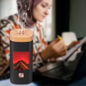 Bukhoor Arabia USB Rechargeable LED Flame Burner Waterless Essential Oil Scent Aroma Diffusers Air Purifier